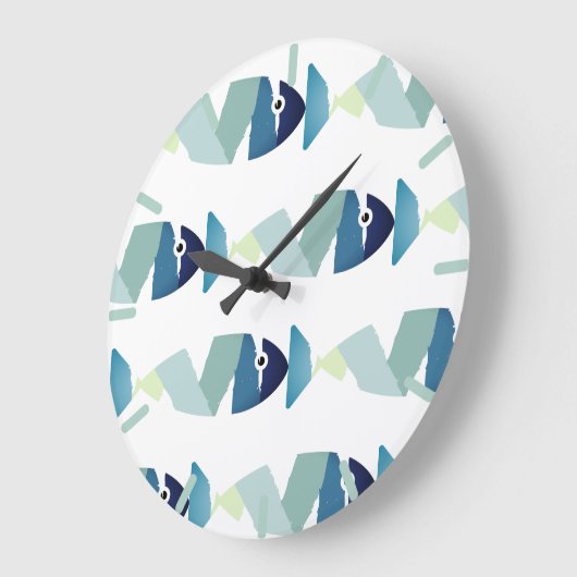 Abstracte zwemblauwvis grote klok (Hoek)