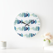 Abstracte zwemblauwvis grote klok (Huis)