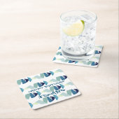 Abstracte zwemblauwvis kartonnen onderzetters (Insitu)