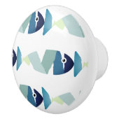 Abstracte zwemblauwvis keramische knop (Rechts)