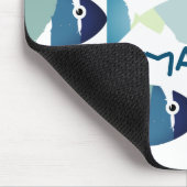 Abstracte zwemblauwvis muismat (Hoek)