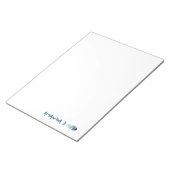 Abstracte zwemblauwvis notitieblok (Schuin)