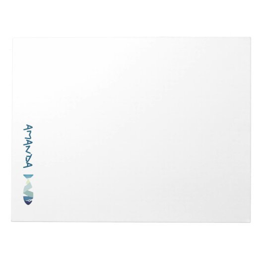 Abstracte zwemblauwvis notitieblok (Voorkant)