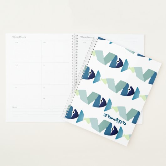 Abstracte zwemblauwvis planner (Display)