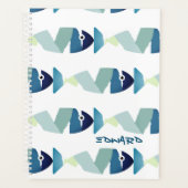 Abstracte zwemblauwvis planner (Voorkant)