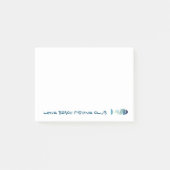 Abstracte zwemblauwvis post-it® notes (Voorkant)