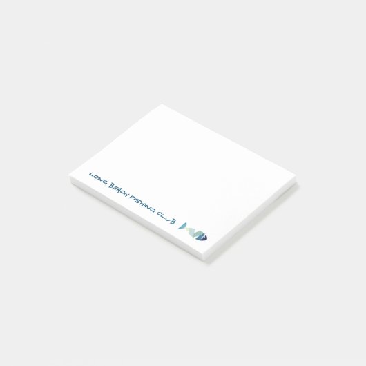 Abstracte zwemblauwvis post-it® notes (Schuin)