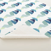 Abstracte zwemblauwvis sherpa deken (3/4)