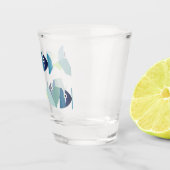 Abstracte zwemblauwvis shot glas (Rechts)