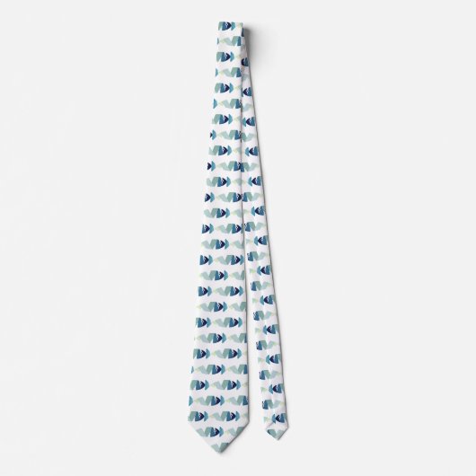 Abstracte zwemblauwvis stropdas (Voorkant)