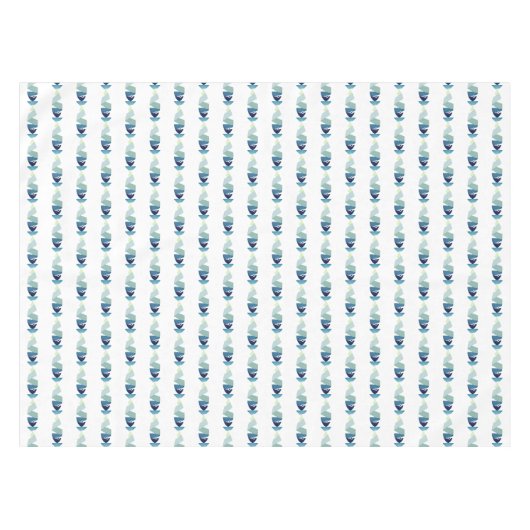 Abstracte zwemblauwvis tafelkleed (Voorkant (Horizontaal))
