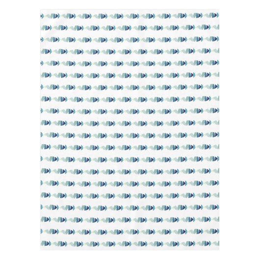 Abstracte zwemblauwvis tafelkleed (Voorkant)