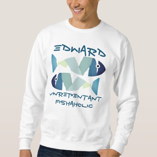 Abstracte zwemblauwvis trui (Voorkant)