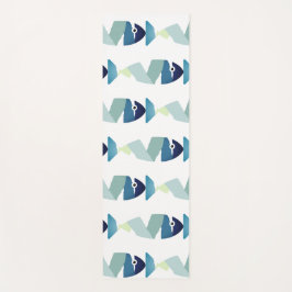 Abstracte zwemblauwvis yogamat