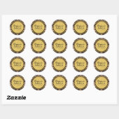 Abstracte zwembril roze zwart & Gold Glam Party Fa Ronde Sticker (Vel)