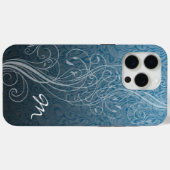 Abstracte Zwemmen op blauwgroen met Monogram Case-Mate iPhone Case (Achterkant (horizontaal))