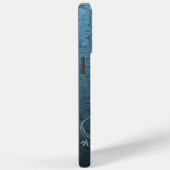 Abstracte Zwemmen op blauwgroen met Monogram Case-Mate iPhone Case (Achterkant / Rechts)