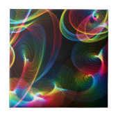 Abstracte Zwemmen Tegeltje (Voorkant)