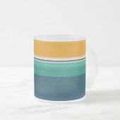Abstracte zwempool matglas koffiemok (Voorkant rechts)