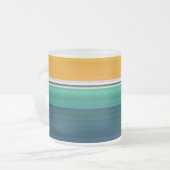 Abstracte zwempool matglas koffiemok (Voorkant links)
