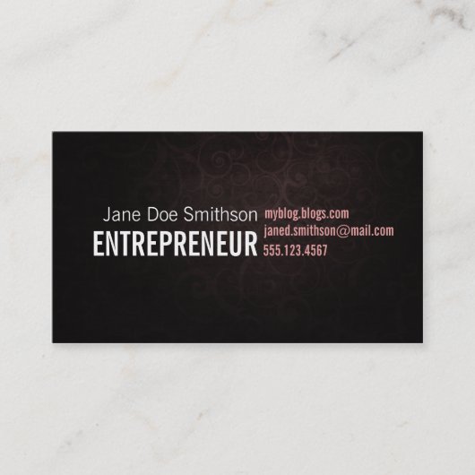 Abstracte zwendels visitekaartje (Voorkant)