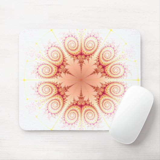 Abstracte zwenkbloem Fractal design Muismat (Met muis)