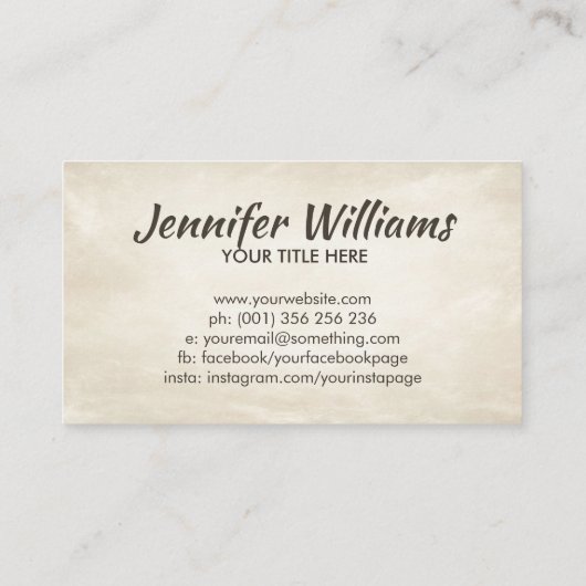 Abstracte zwenkboomtak visitekaartje (Achterkant)