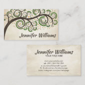 Abstracte zwenkboomtak visitekaartje (Voorkant / Achterkant)