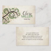 Abstracte zwenkboomtak visitekaartje (Voorkant / Achterkant)