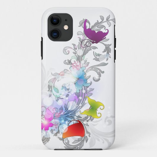 Abstracte zwenken en botervliegen Case-Mate iPhone case (Achterkant)