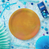 Abstracte zwenkkleuren in Oranje geel en roze Papieren Bordje (Feest)