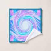 Abstracte zwenkpastel paarse kleuren afdrukken bad handdoek (Wasdoekje)