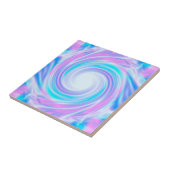 Abstracte zwenkpastel paarse kleuren afdrukken tegeltje (Zijkant)