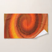 Abstracte zwenkvloeistof oranje bruin vuur moderne bad handdoek (Handdoek)