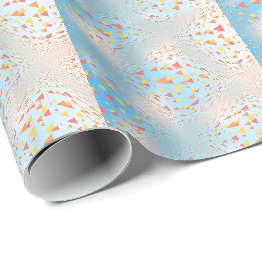 Abstracte Zwevende Mini Driehoeken Cadeaupapier (Rol Hoek)