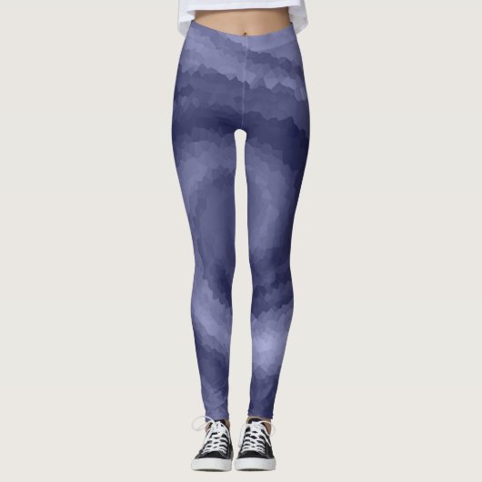 Abstracte zwijn vloeibare blauwe blauwvioolvis mod leggings (Voorkant)
