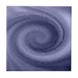 Abstracte zwijn vloeibare blauwe blauwvioolvis mod tegeltje