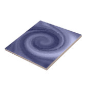 Abstracte zwijn vloeibare blauwe blauwvioolvis mod tegeltje (Zijkant)