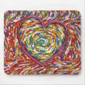 Abstracte Zwirl Sprinkles Heart Muismat (Voorkant)