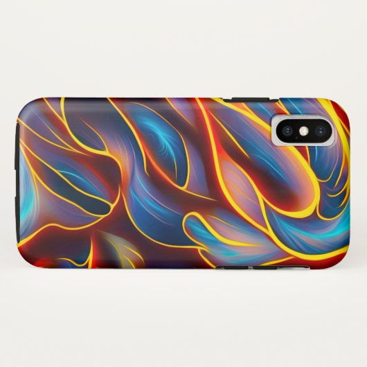 Abstracte Zwirlblauwe rode lammeren Case-Mate iPhone Case (Achterkant (horizontaal))