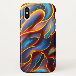 Abstracte Zwirlblauwe rode lammeren Case-Mate iPhone Case