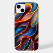 Abstracte Zwirlblauwe rode lammeren Case-Mate iPhone Case (Achterkant)