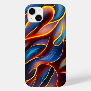 Abstracte Zwirlblauwe rode lammeren Case-Mate iPhone 14 Plus Hoesje