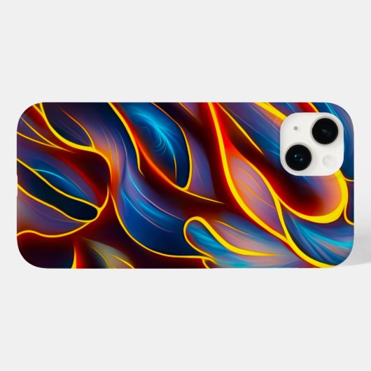 Abstracte Zwirlblauwe rode lammeren Case-Mate iPhone Case (Achterkant (horizontaal))