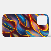 Abstracte Zwirlblauwe rode lammeren Case-Mate iPhone Case (Achterkant (horizontaal))