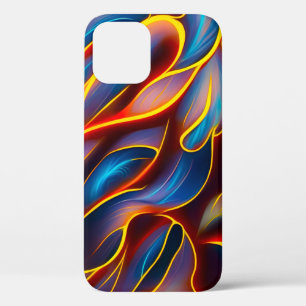 Abstracte Zwirlblauwe rode lammeren Case-Mate iPhone Case