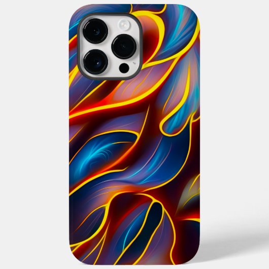 Abstracte Zwirlblauwe rode lammeren Case-Mate iPhone Case (Achterkant)