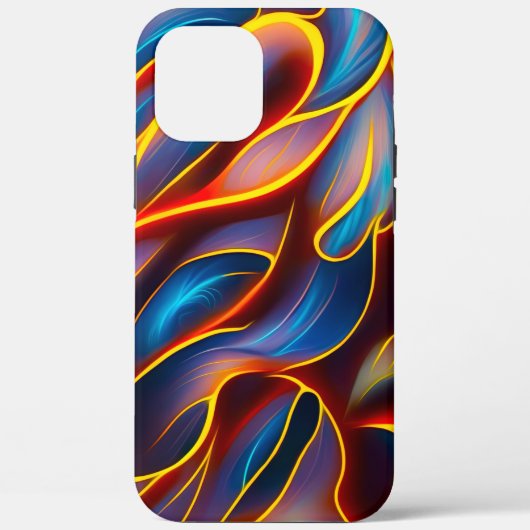 Abstracte Zwirlblauwe rode lammeren Case-Mate iPhone Case (Achterkant)