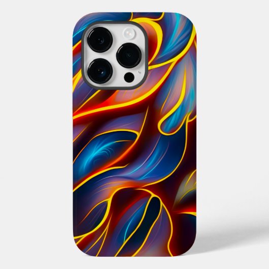 Abstracte Zwirlblauwe rode lammeren Case-Mate iPhone Case (Achterkant)