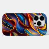 Abstracte Zwirlblauwe rode lammeren Case-Mate iPhone Case (Achterkant (horizontaal))